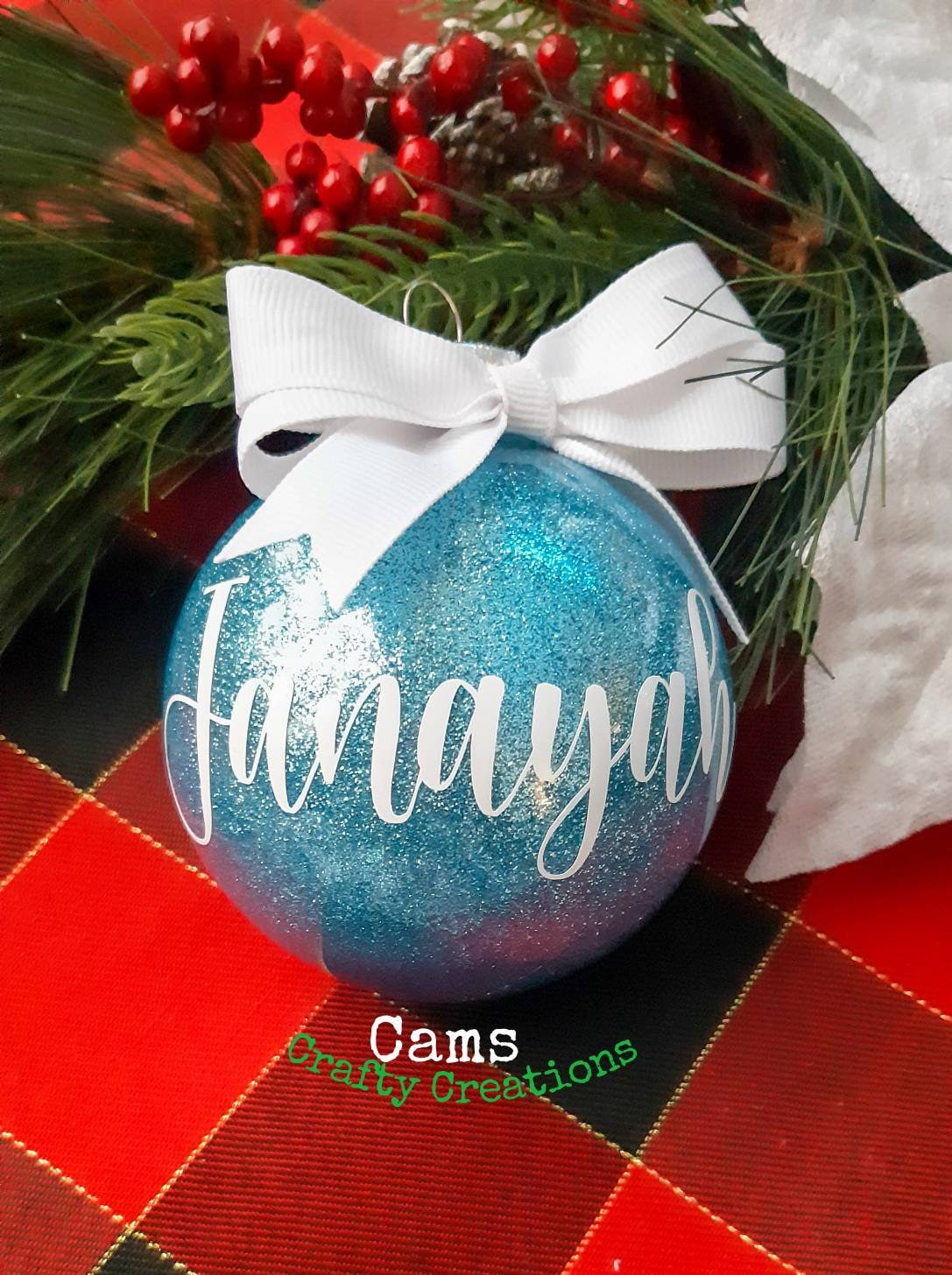 Christmas Tree Hand decorated Ornaments (shatterproof)