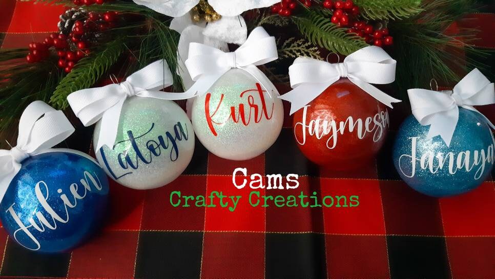Christmas Tree Hand decorated Ornaments (shatterproof)