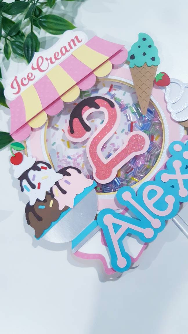 Ice Cream Birthday, Candy Land Birthday, Two Sweet Cake Topper, Two Sweet Theme Party