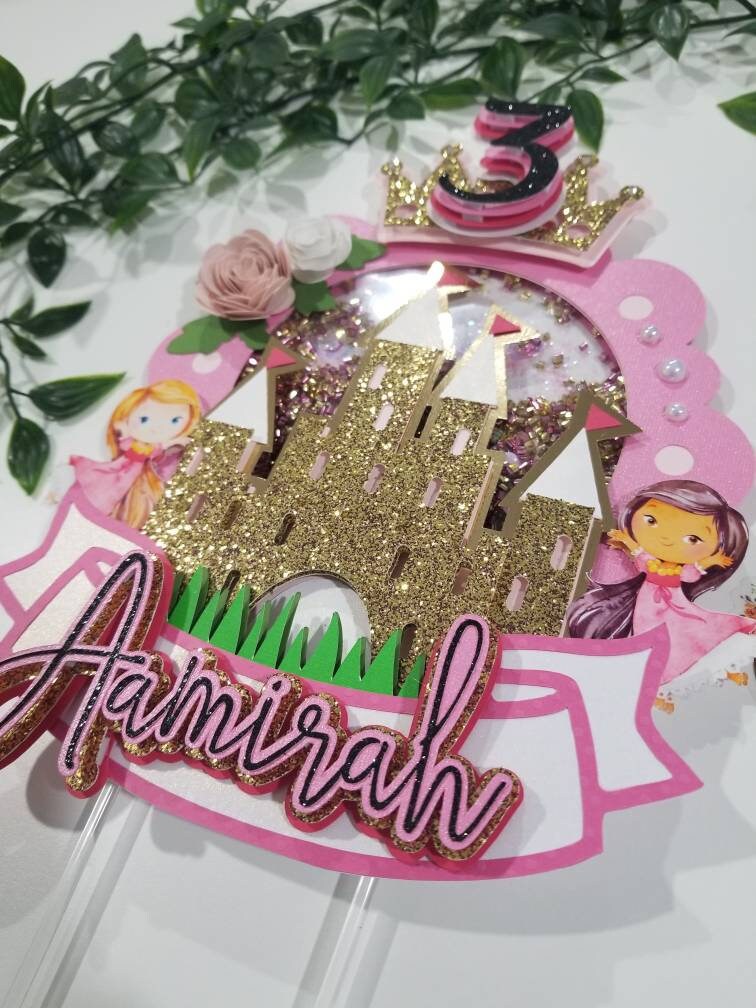 Princess Cake Topper, Girly cake topper, Princessy Cake topper, Princess Party Decor, Pretty Princess Cake Decor