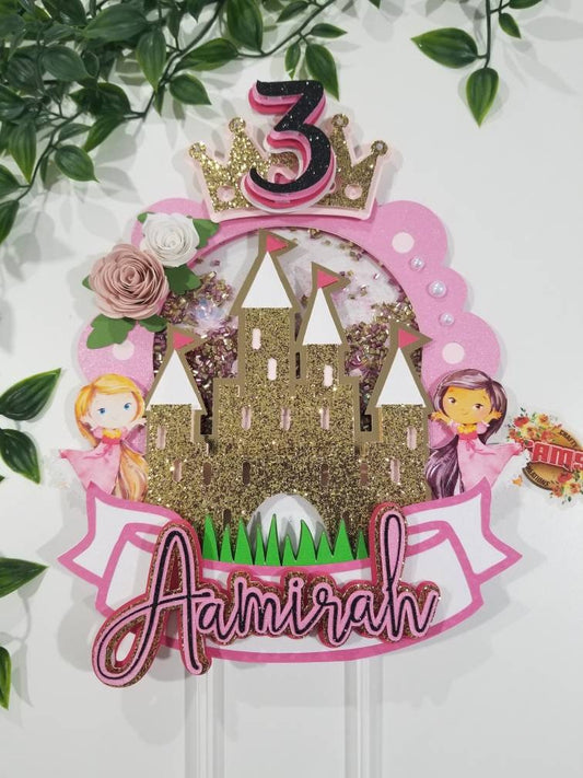 Princess Cake Topper, Girly cake topper, Princessy Cake topper, Princess Party Decor, Pretty Princess Cake Decor