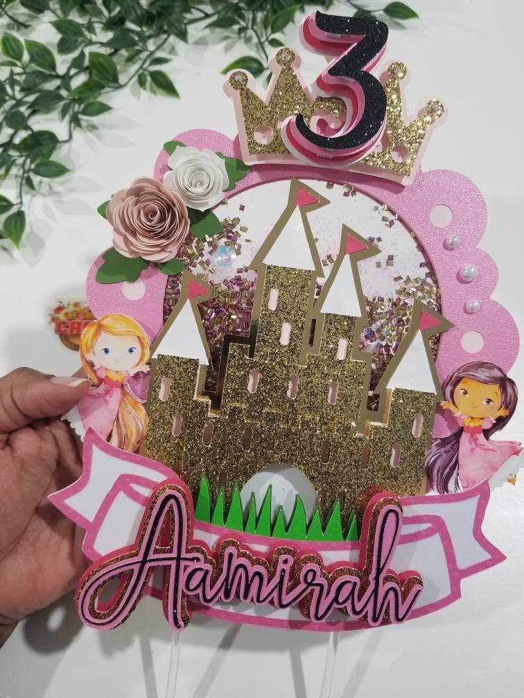 Princess Cake Topper, Girly cake topper, Princessy Cake topper, Princess Party Decor, Pretty Princess Cake Decor