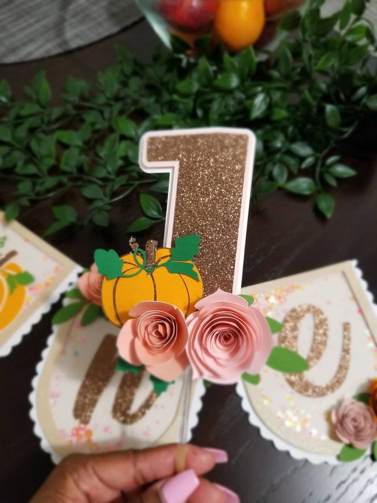 Little Pumpkin Cake Topper, My Little Pumpkin Decor, Fall Pumpkin Banner, Little Pumpkin 1st Birthday