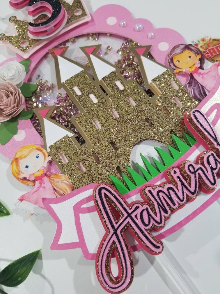 Princess Cake Topper, Girly cake topper, Princessy Cake topper, Princess Party Decor, Pretty Princess Cake Decor