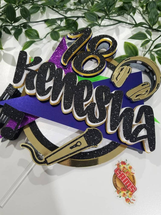 90's Cake Topper, Two Legit to Quit Party Decor