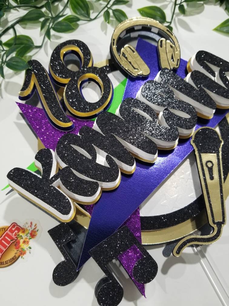 90's Cake Topper, Two Legit to Quit Party Decor