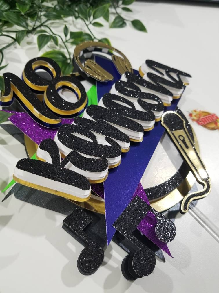 90's Cake Topper, Two Legit to Quit Party Decor