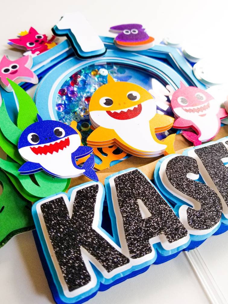 Shark family cake topper, Shark Family Party Decor