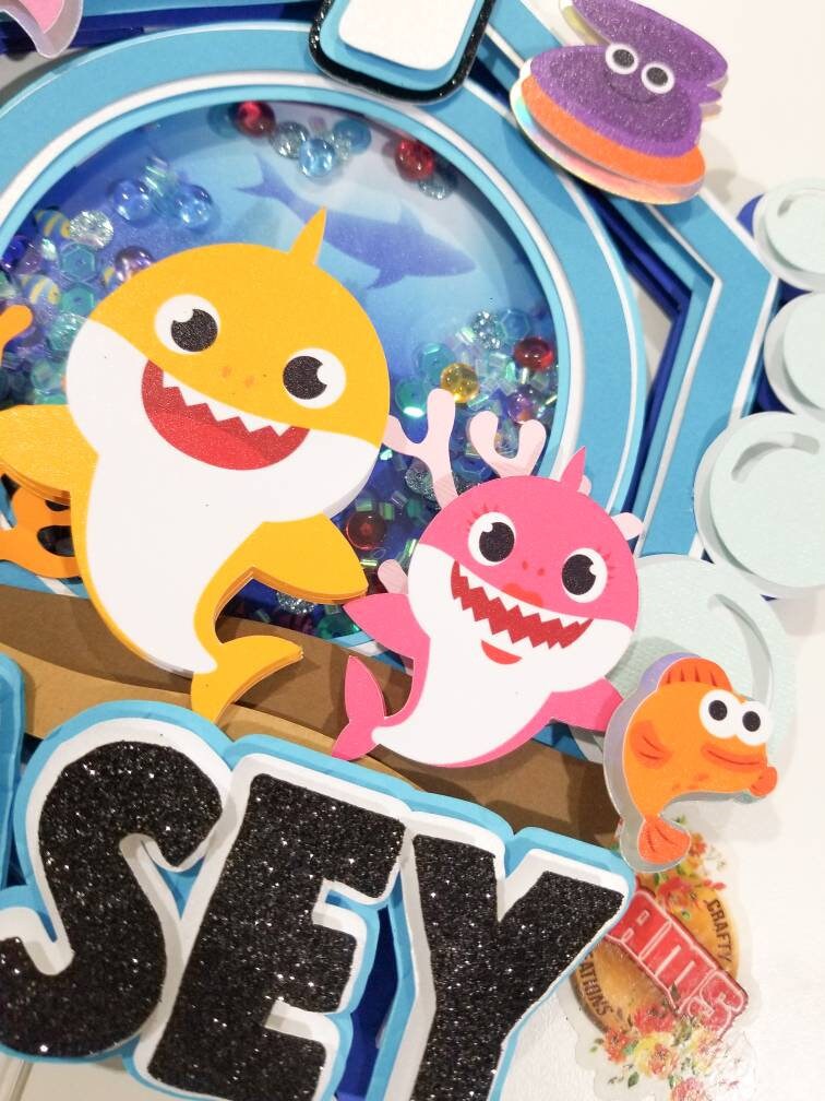 Shark family cake topper, Shark Family Party Decor