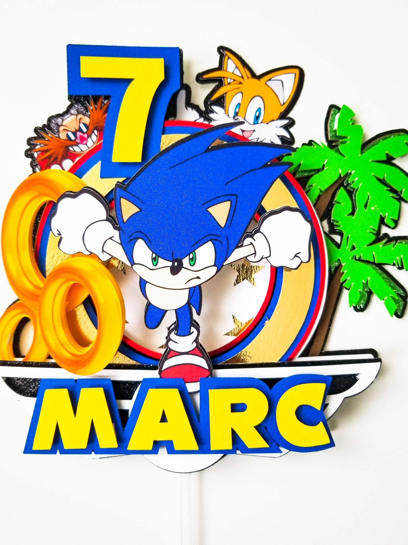 Hedgehog Cake Topper, Hedgehog Sonic party decor, Sonic banner and cake topper