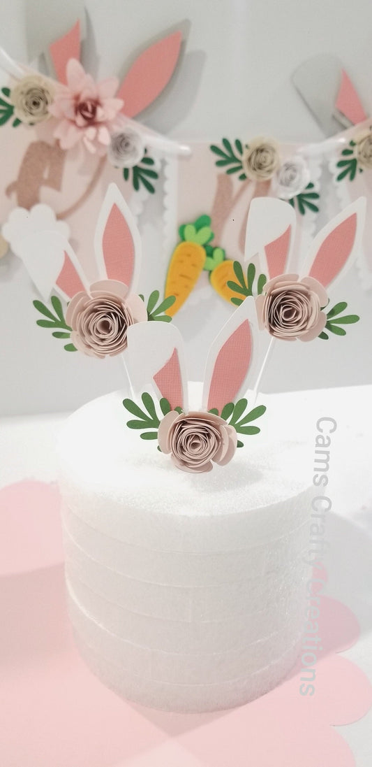 One Bunny Cupcake topper